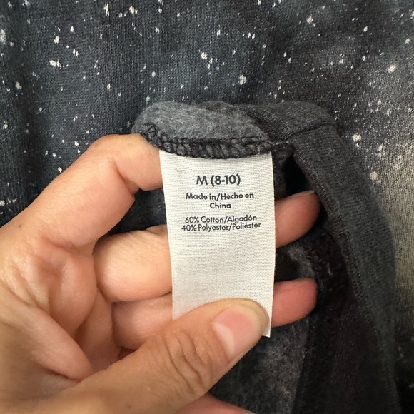 Black and White Galaxy Print Sweatshirt - Picture 3 of 7